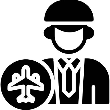 pilot simge vektör illüstrasyonu