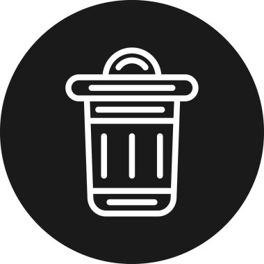 Çöp kutusu simgesi. vektör illüstrasyonu