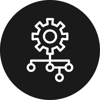 Dişliler. Web simgesi basit illüstrasyon