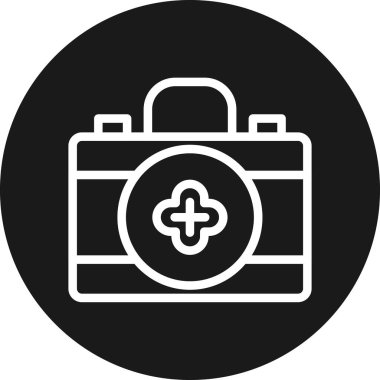 Bir kamera simgesinin vektör illüstrasyonu