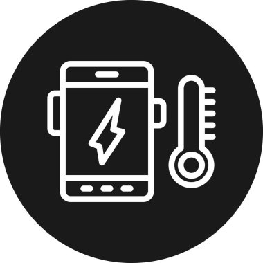 Moda Biçimli Batarya Simgesi İzole Arkaplan