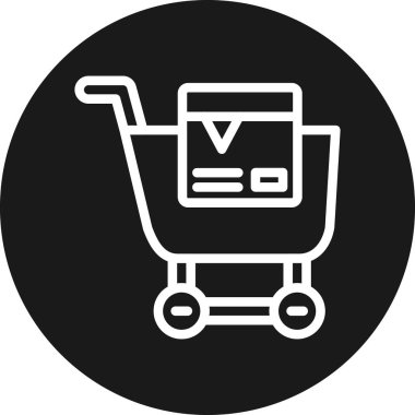 alışveriş arabası simgesi, vektör illüstrasyonu ekle