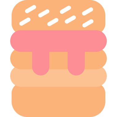 Yemeklerde tatlı ikonu. İçecekler kategorisinde.