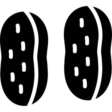 İki büyük yuvarlak lastik mührün siyah beyaz çizimi