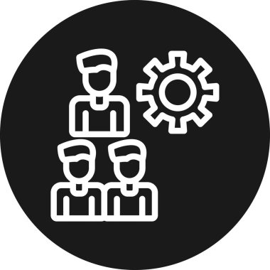 Takım Çalışması Kabartma Çemberi Simgesi