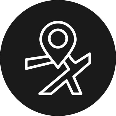 Vektör konumu simge illüstrasyonu