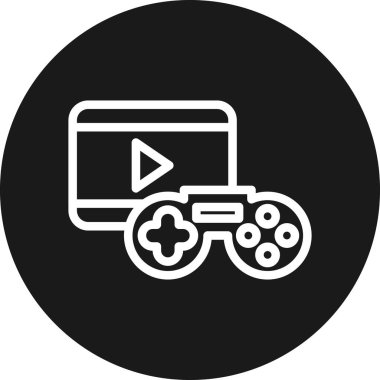 Moda tasarım tarzındaki video oynatıcı simgesi yumuşak mavi arkaplanda izole edildi