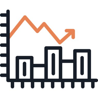 Vektör içinde büyüme grafiği simgesi. Logotype