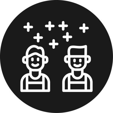 grup insanları simgesi, ana hat vektörü