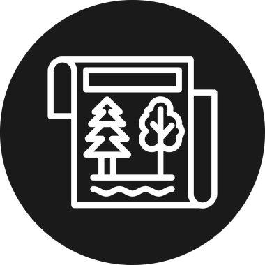 Bir ağaç simgesinin vektör illüstrasyonu