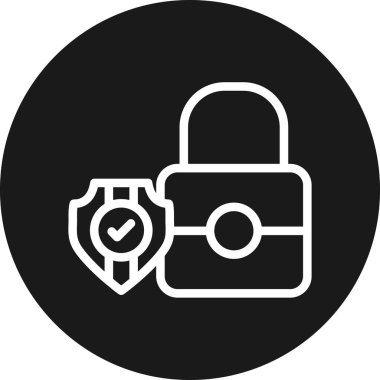 Kilit. Web simgesi basit illüstrasyon