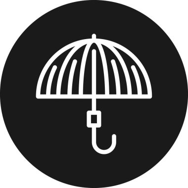 şemsiye simgesi vektör illüstrasyonu