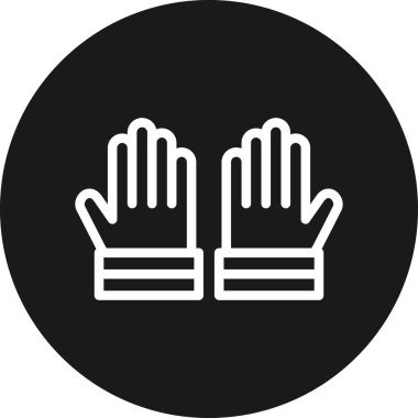 Eldiven simgesi vektör illüstrasyonu