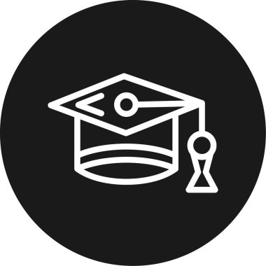 mezuniyet başlığı simgesi, satır tasarımı