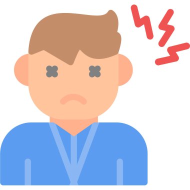 Üzgün Adam. Vektör illüstrasyonu