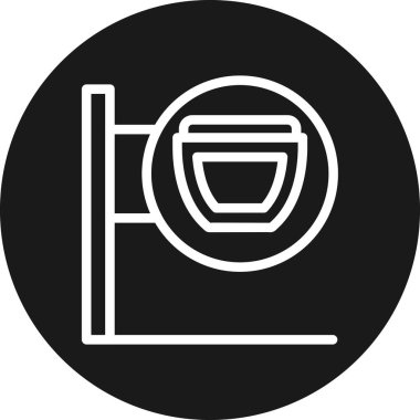 Kahve fincanı simgesinin vektör çizimi