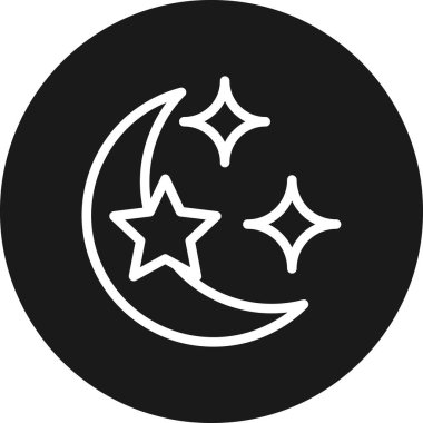 Ay. Web simgesi basit illüstrasyon