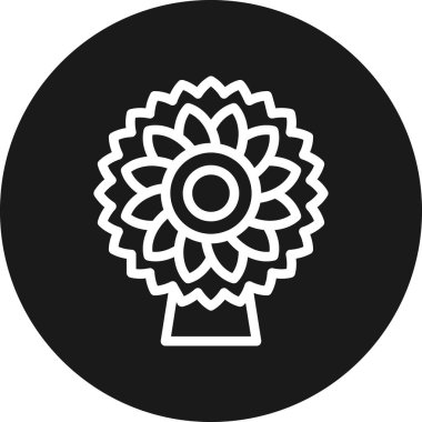 çiçek simgesi vektör illüstrasyonu