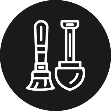 Kürek. Web simgesi basit illüstrasyon