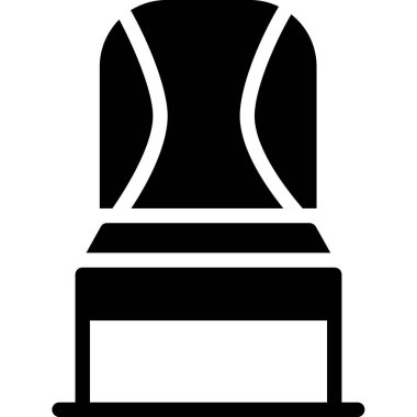 Beyaz arkaplandaki bir kupa simgesinin vektör çizimi