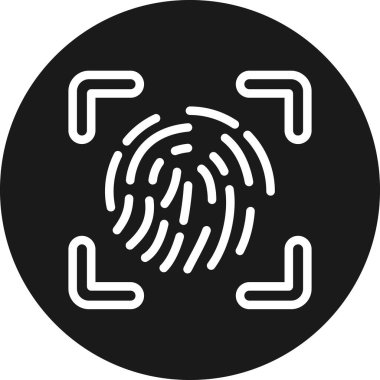 parmak izi ikonu vektör illüstrasyonu