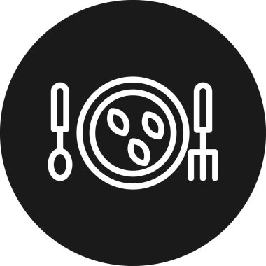 yiyecek ve içecek çizgisi simgesi, vektör illüstrasyonu