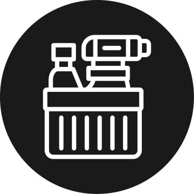 Temizlik ve ev ikonunun vektör çizimi. ağ için temizlik ve ev hayvanları sembolü koleksiyonu.