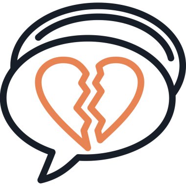 Kırık kalp. Web simgesi