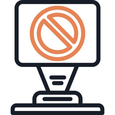 İnternet simgesi yok, vektör illüstrasyonu