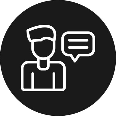 konuşma simgesi vektör illüstrasyonu