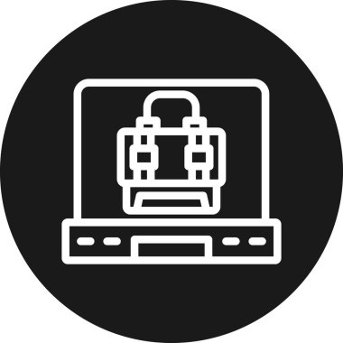 Bilgisayar. Web simgesi basit illüstrasyon