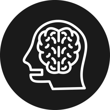 Moda Biçimli Beyin Simgesi İzole Arkaplan