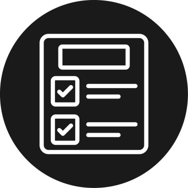 Yapılacaklar listesi web simgesi vektör çizimi