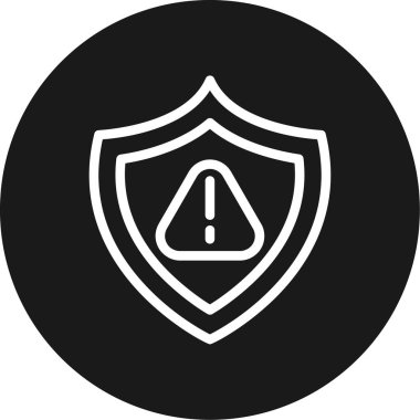 Kalkan simgesinin vektör illüstrasyonu