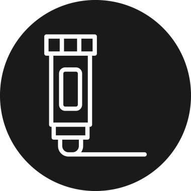 Tüp simgesi, vektör illüstrasyonu