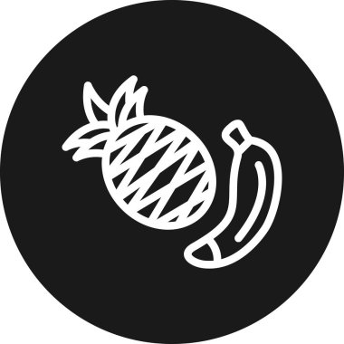 Muz. Web simgesi basit illüstrasyon