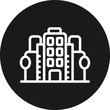 Modern yapı simgesinin vektör illüstrasyonu