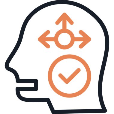 baş vektör simgesi. Basit resimleme