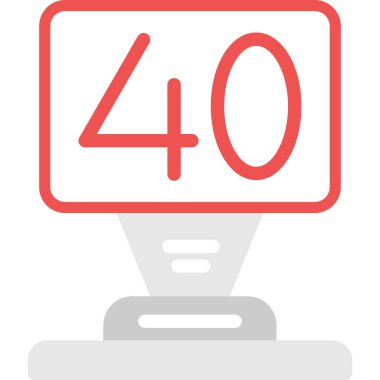 Beyaz arkaplandaki hız sınırı simgesi