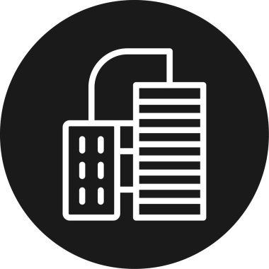 basit tasarım izole vektör illüstrasyonundaki veri merkezi simgesi