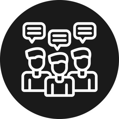 Sohbet simgesinin vektör illüstrasyonu