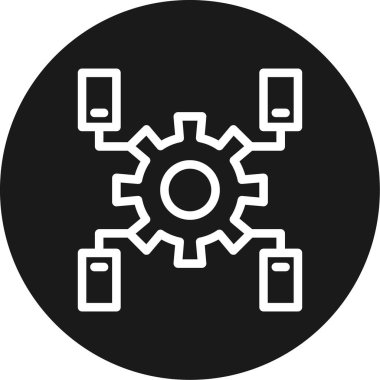 dişli simgesi, vektör çizimi