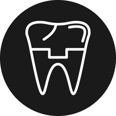 Dişçi. Web simgesi basit tasarım