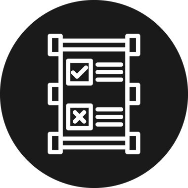 Kontrol listesi. Web simgesi basit illüstrasyon