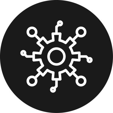 dişli simgesi vektör illüstrasyonu