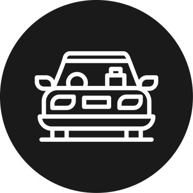 Araba simgesinin vektör illüstrasyonu