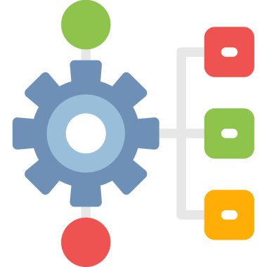 Vites simgesi, vektör çizimi. Düz tasarım biçimi
