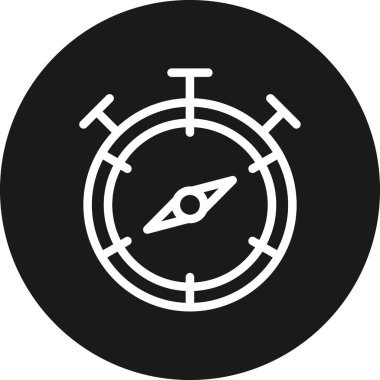 Beyaz arka plan üzerinde izole pusula simgesini