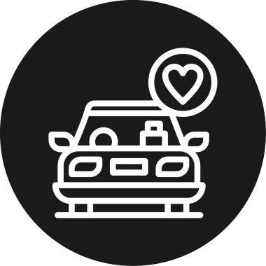 araba yıkama vektör simgesi modern satır tasarımı