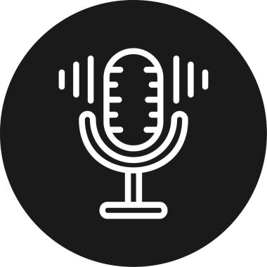 vektör mikrofon simgesi, vektör illüstrasyonu